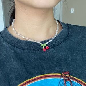 Cherry bead necklace
